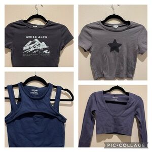 Lot of 4 Garage Brand Crop Tops